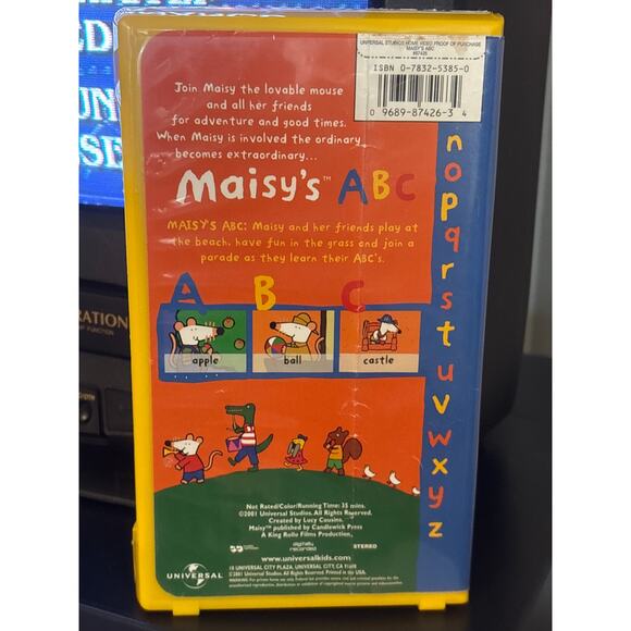 Maisy’s ABC VHS kid core 2001 Universal Studios mouse cartoon - Picture 2 of 3